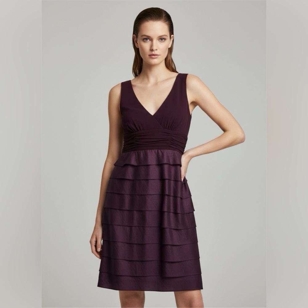 S.L. Fashions Eggplant Purple Women Dress